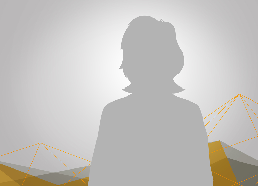 Grey silhouette of a female person as placeholder for a real photo.