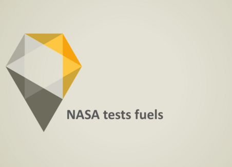 On a grey background there is written: NASA tests fuel cells