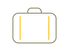 Simple graphic representation of a suitcase
